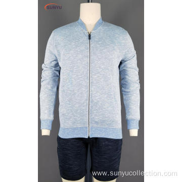 Men's cotton french terry long sleeve sweatjacke